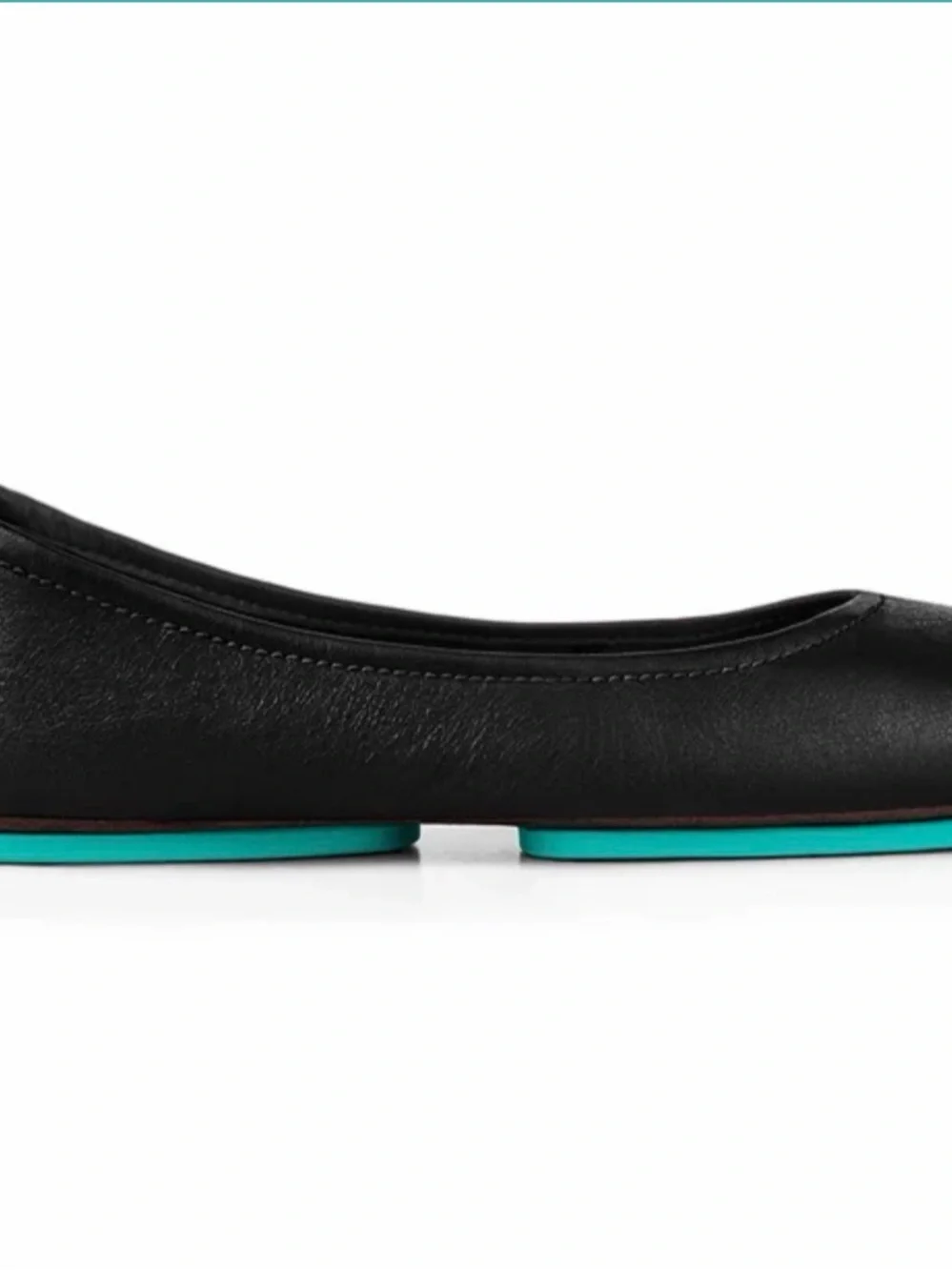 Tieks Brand New Black and Teal Foldable Ballet Flats - Picture 2 of 7